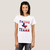 Native Texan Flag Map T-shirt (Voorkant volledig)