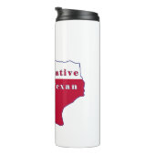 Native Texan Flag Map Thermosbeker (Geroteerd rechts)
