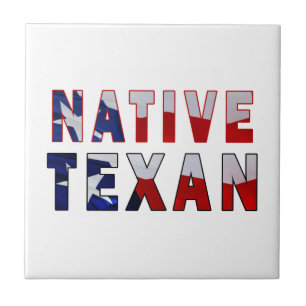 Native Texan Flag Tegeltje