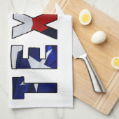 Native Texan Flag Theedoek (Quarter Fold)