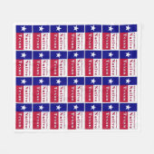 Native Texan Flag van de 8e generatie Fleece Deken (Voorkant (Horizontaal))