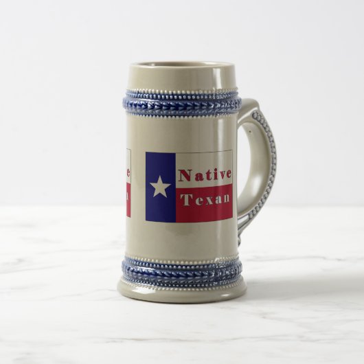 Native Texan Lone Star Flag Bierpul (Voorkant rechts)