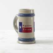 Native Texan Lone Star Flag Bierpul (Voorkant links)