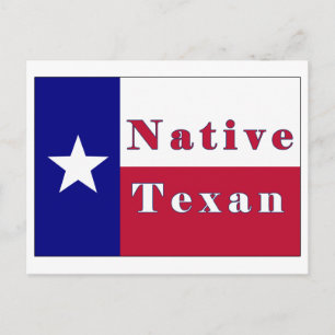 Native Texan Lone Star Flag Briefkaart