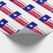Native Texan Lone Star Flag Cadeaupapier (Hoek)
