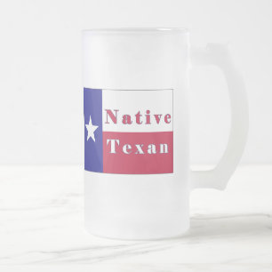 Native Texan Lone Star Flag Matglas Bierpul