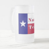Native Texan Lone Star Flag Matglas Bierpul (Voorkant links)