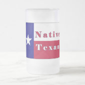 Native Texan Lone Star Flag Matglas Bierpul (Center)