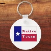 Native Texan Lone Star Flag Sleutelhanger (Voorkant)