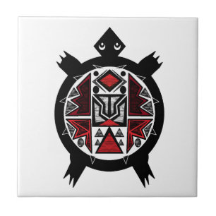 Native tortoise-eerbetoon tegeltje