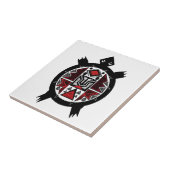 Native tortoise-eerbetoon tegeltje (Zijkant)