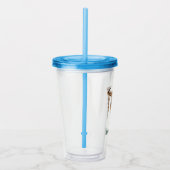 Native Tribal Bull Horns Skull   Acryl Drinkbeker (Rechts)