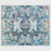 Native Tribal Classic Blue Tan Ethnic Design Cadeaupapier (Vlak)