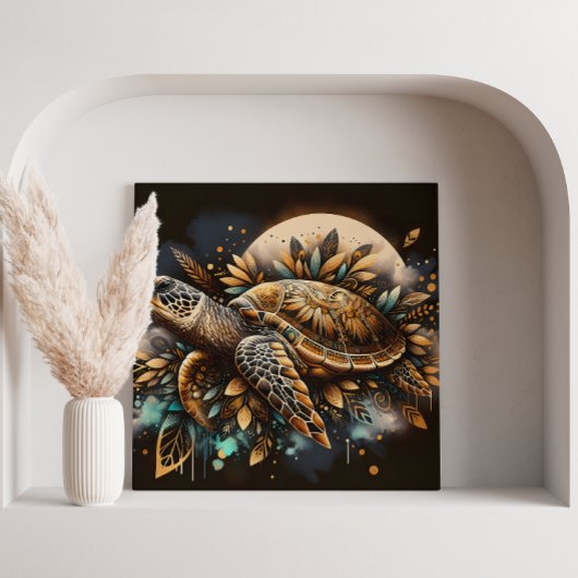 Native Turtle Canvas Afdruk