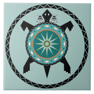 Native Turtle Ceramic Tile Tegeltje