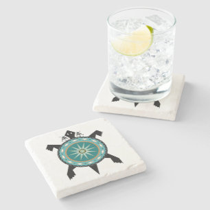 Native Turtle Stone Onderzetter