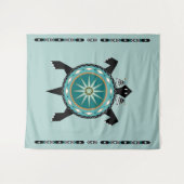 Native Turtle Tapestry Wandkleed (Voorkant (horizontaal))