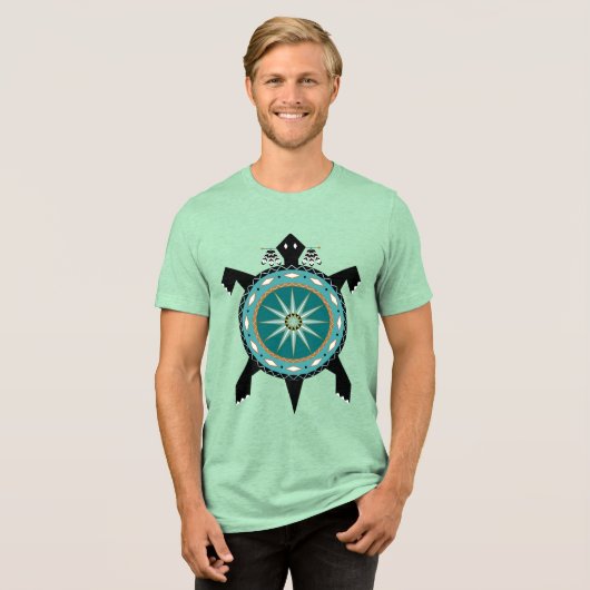Native Turtle Tri-Blend Shirt (Voorkant volledig)