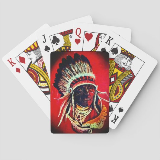 Native Warrior Classic Playing Cards Pokerkaarten (Achterkant)