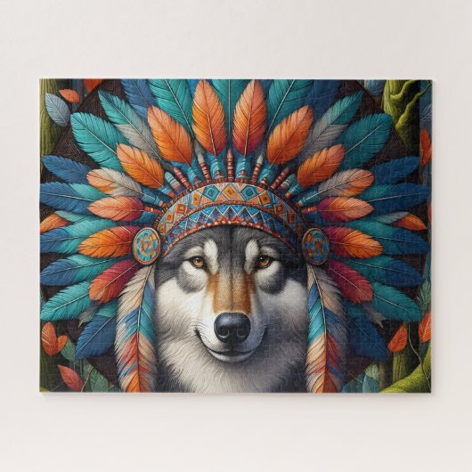 Native Wolf Legpuzzel (Horizontaal)