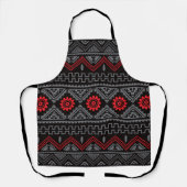 Native Zuidwest Patroon Zwart en Rood Schort (Voorkant)