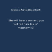 Nativité Carte de Noël - Appelez-Le Jésus
