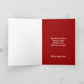 Nativité Carte de Noël Design moderne rouge noir (Intérieur)