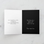 Nativité Carte de Noël noir et blanc (Intérieur)