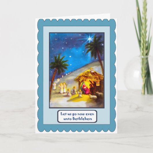 Nativité, carte religieuse de Noël (Devant)