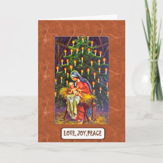 Nativité, carte religieuse de Noël (Devant)