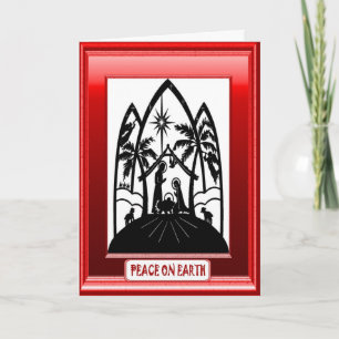 Nativité, carte religieuse de Noël