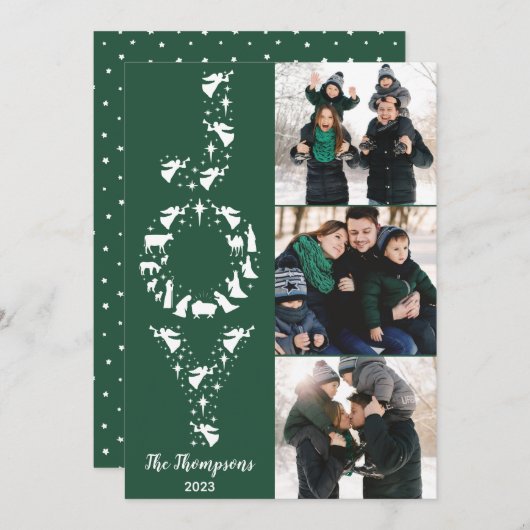 Nativité Cartes de Noël, JOY Christian (Devant / Derrière)