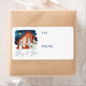 Nativité de l'aquarelle à partir du Étiquette (En situation)