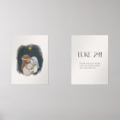 Nativité de Noël en aquarelle Luke 2:11 poster (Recto)
