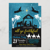 Nativité de Noël Invitation (Devant / Derrière)