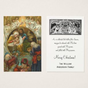 Nativité de Noël Jesus Mary Joseph Saluant Saint