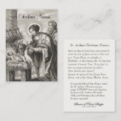 Nativité de Noël Novena Jesus Mary Carte Sainte (Devant / Derrière)