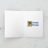 Nativité médiévale avec carte de Noël corgi (Intérieur)