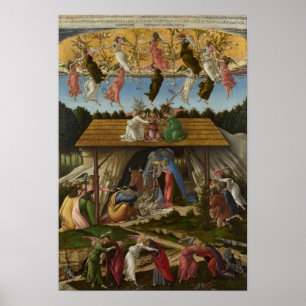 Nativité mystique par Botticelli - affiche