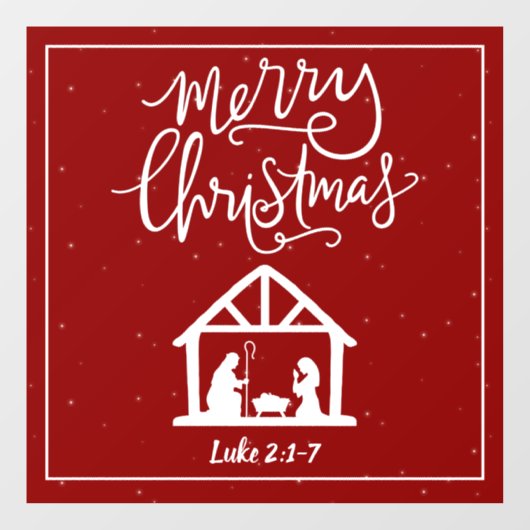 Nativité Noël Autocollant pour Fenêtre Joyeux Noël (Feuille)