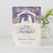 Nativité Noël Invitation Religieuse (Debout devant)