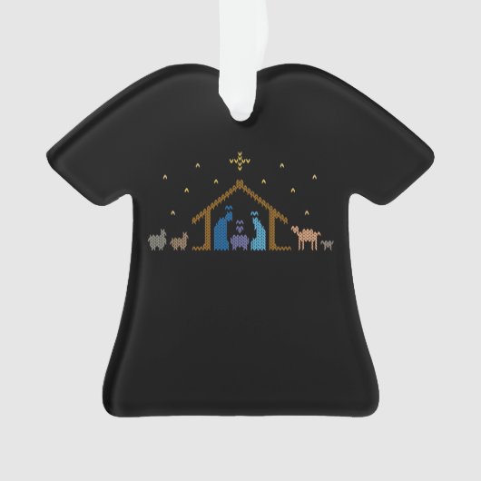Nativité nue laide Sweater de Noël religieux (devant)