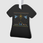 Nativité nue laide Sweater de Noël religieux (devant)