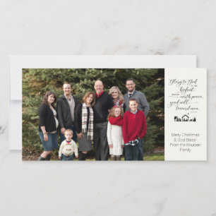 Nativité Religieuse Photo Carte de Noël KJV Verse