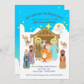 Nativité Scène Noël Fête Invitation (Devant / Derrière)