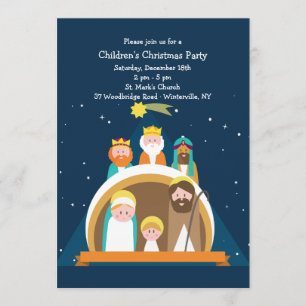 Nativité Scène Noël Invitation