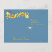 Nativité sous l'arbre Carte postale de Noël (Dos)