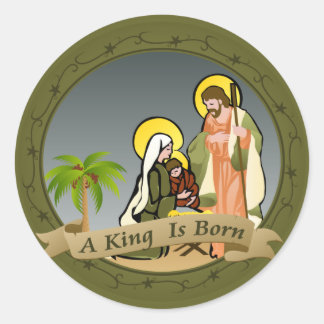 Nativité (verte) | Stickers de Noël