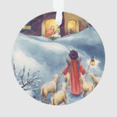 Nativité vintage de berger d'ange de Noël (dos)