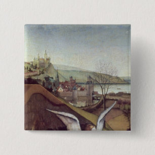 Nativiteit, c.1425 vierkante button 5,1 cm
